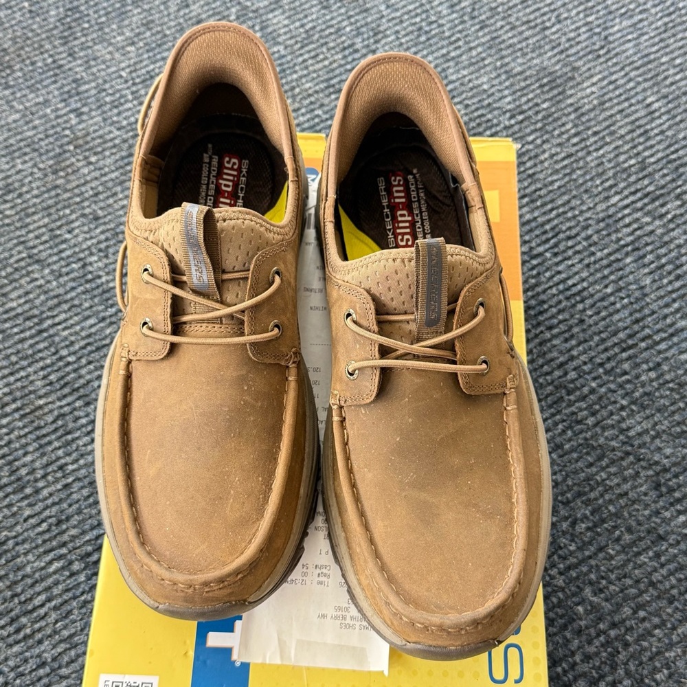 Skechers Men's Tan/Brown Hands-Free Slip-In Casual Loafer - Picture 4 of 7